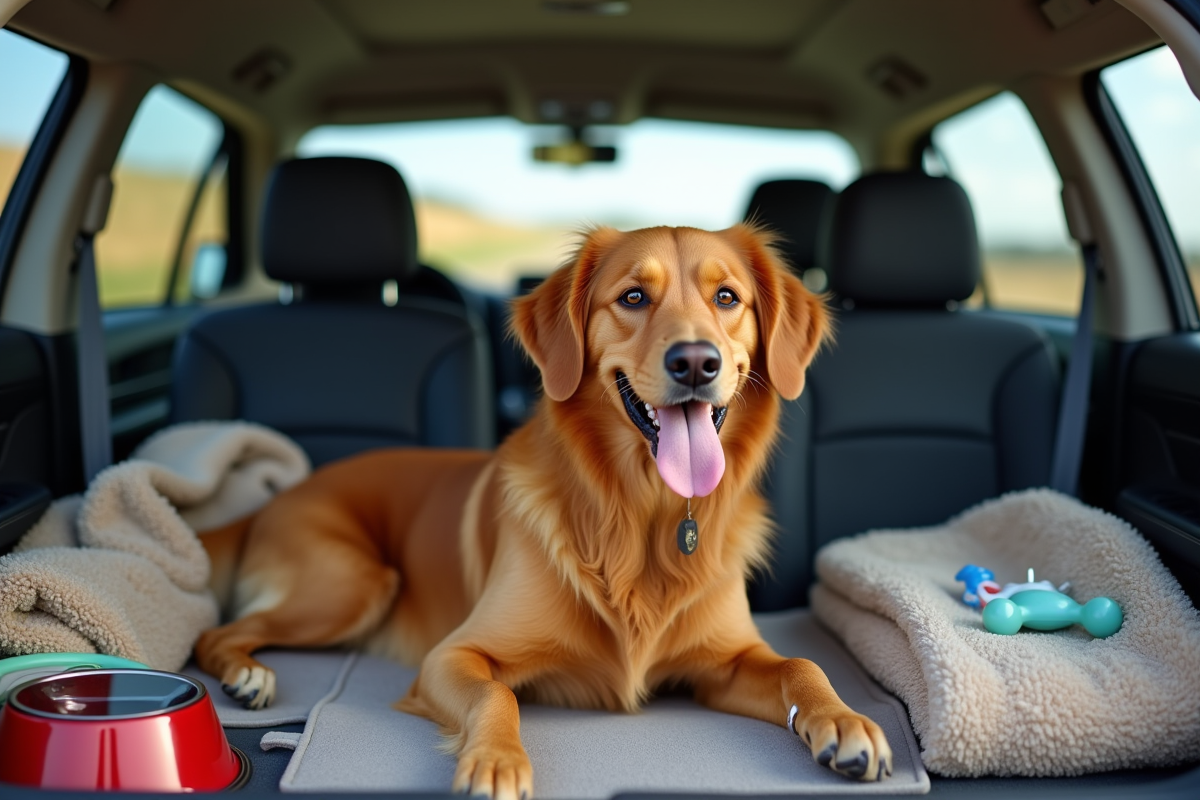 chien voiture